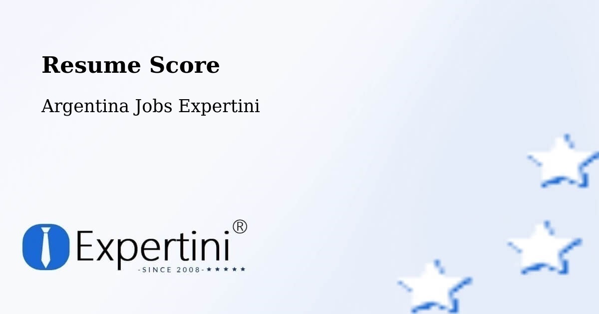 Resume Score & Job Description Match Tool – Departamento De Rinconada - Argentina Jobs Expertini